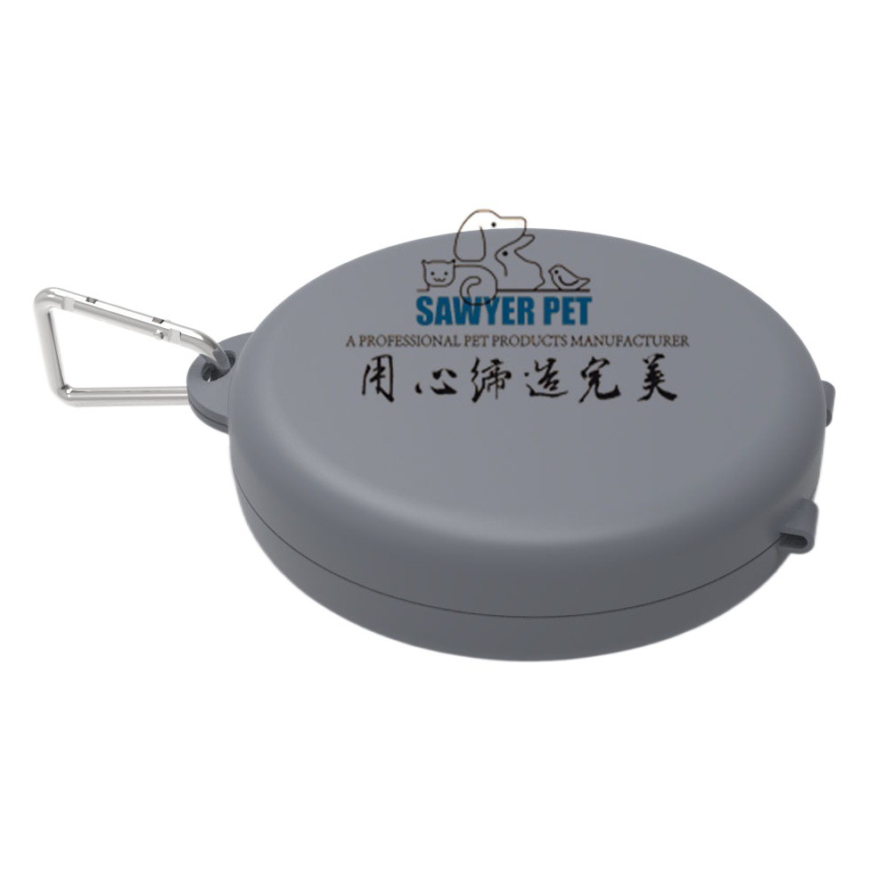 TPE tazón plegable portátil al aire libre para mascotas Tazón doble para gatos tazón de silicona