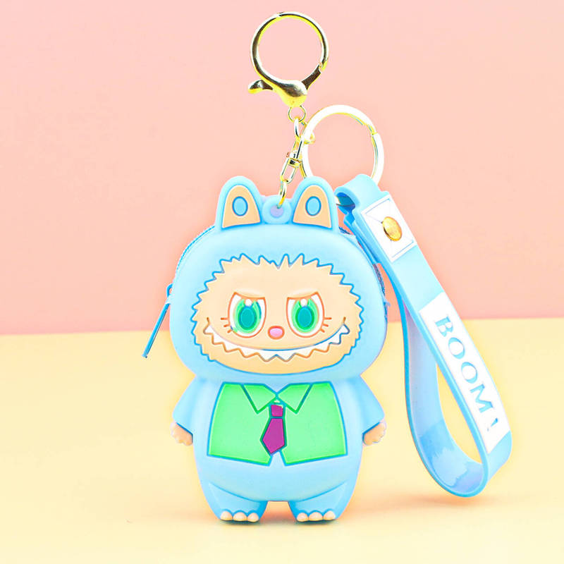 新しいラブブキーホルダーミニ財布漫画シリコン製小型財布イヤホンバッグ収納バッグ斜め掛けバッグ|undefined