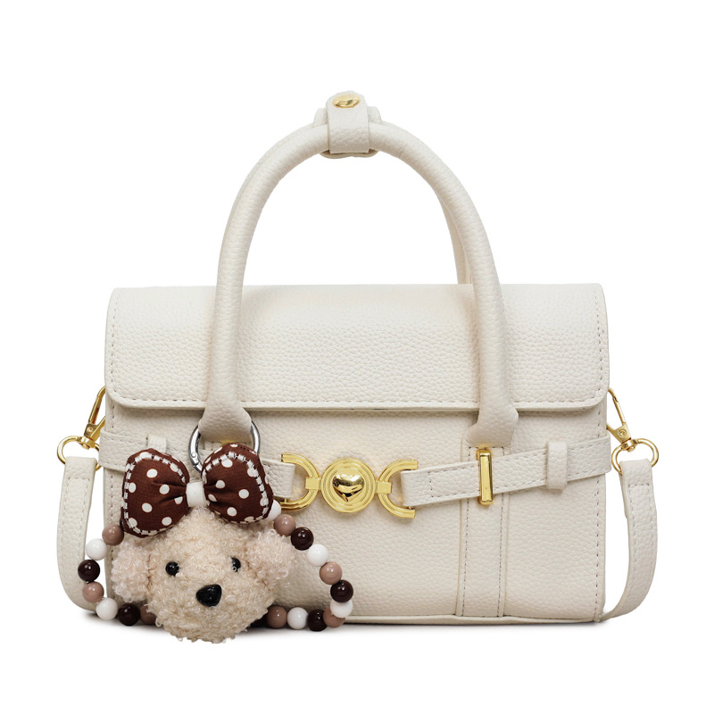 Alta textura de hardware decoración bolso de mano mujer 2026 nuevo popular litchi pattern casual versátil mochila