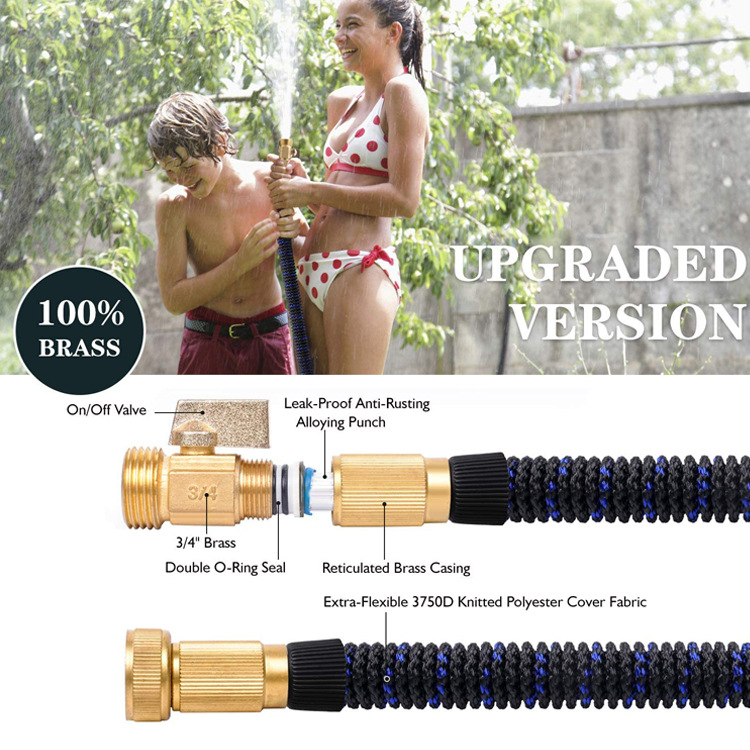 家用3倍伸缩水管garden hose耐用防冻洗车花园乳胶水管洗车神器