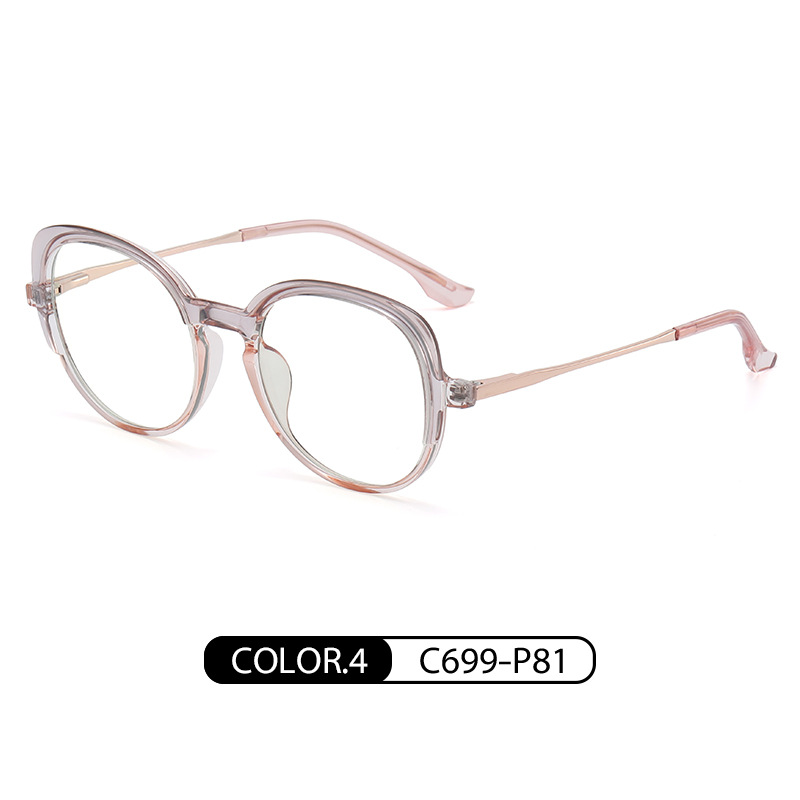 El Comercio exterior nuevo Marco de las gafas de Europa y América mujer ojo de gato gafas lisas TJ872 luz TR con la pierna de la Primavera anti-azul gafas de luz