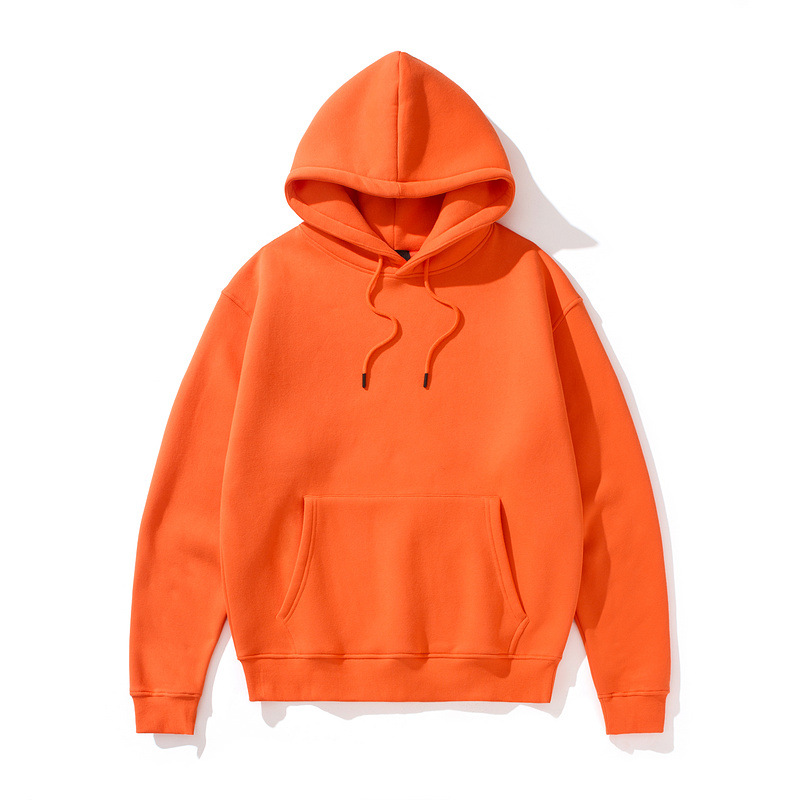 Men's Hooded Sweatshirt Heavyweight Solid Colour Urban Style_voghion.com