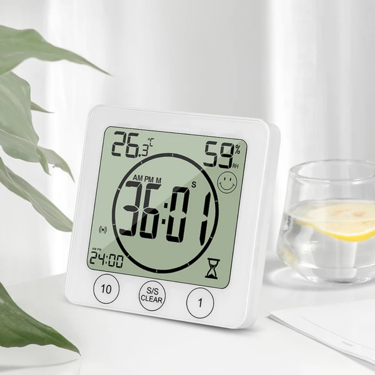 新款温湿度计KT-9数字式室内简约时尚温湿度计浴室温湿度仪表