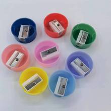 生产工厂供塑料3.5cm直径卷笔刀可DIY小学生用削笔刀圆形卷笔刀