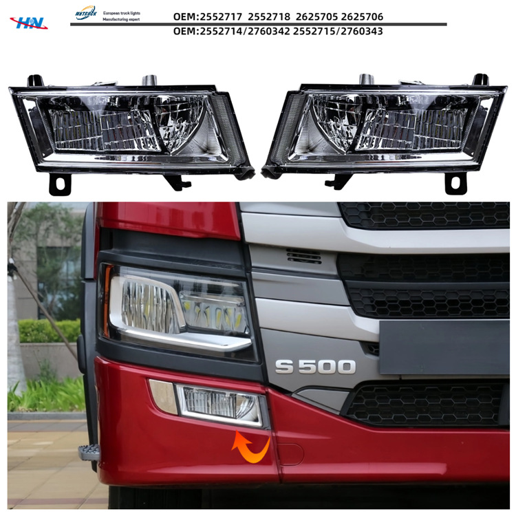 Asamblea de luces de niebla delanteras LED Scania para camiones Scania Serie Ocar2552717 2552718
