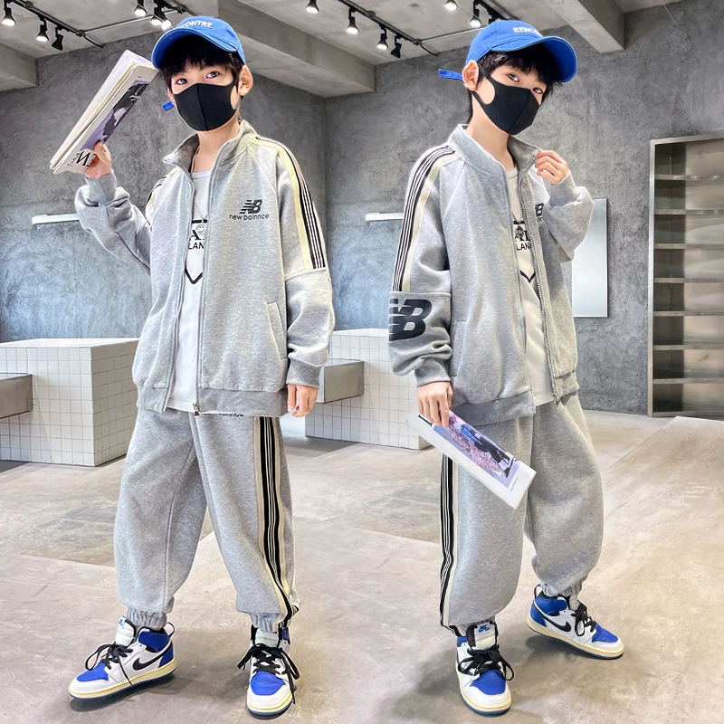 Children's autumn summer clothing, sports set for boys, for teenagers