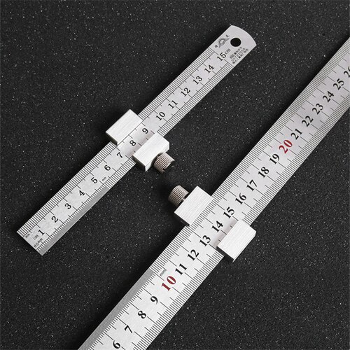 Steel ruler locator, steel ruler positioning block, steel ruler limit block, woodworking marking positioning ruler, ruler scriber