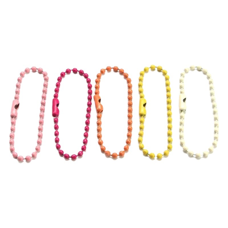 DIY accesorios de la Joyería Al por mayor cadena de cuentas de color cadena colgante metal pintura hierro hebilla de cadena de cuentas colgante de conexión de la cadena de la etiqueta