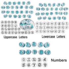 26pcs 大小寫塑料字母數字餅乾模 翻糖模具蛋糕模 烘培裝飾工具