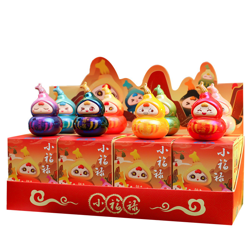 卡通可爱招财猫盲盒公仔手办猫咪树脂办公桌面装饰品潮玩摆件批发|undefined