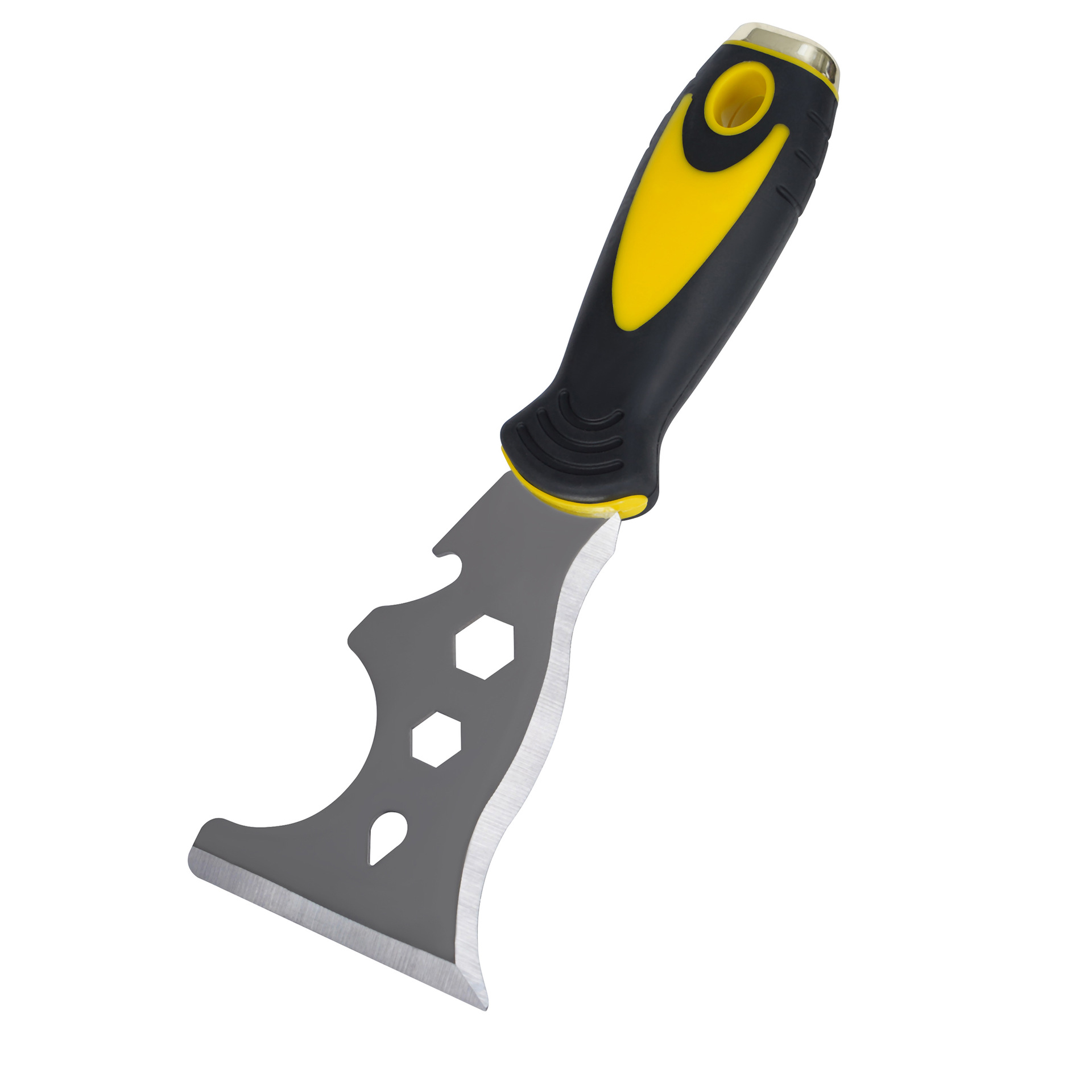 Raspador de limpieza, raspador de pisos, venta al por mayor transfronteriza, raspador de masilla multifuncional de 3 pulgadas de grosor, espátula de acero inoxidable para raspar pisos.