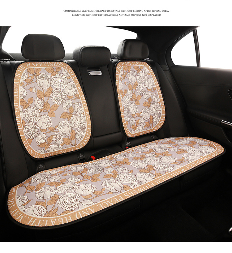 Car Cushion Four Seasons Universal Goddess Cushion Advanced Sense New Cute Seat Cover Summer Breathable Light Luxury Seat Cover