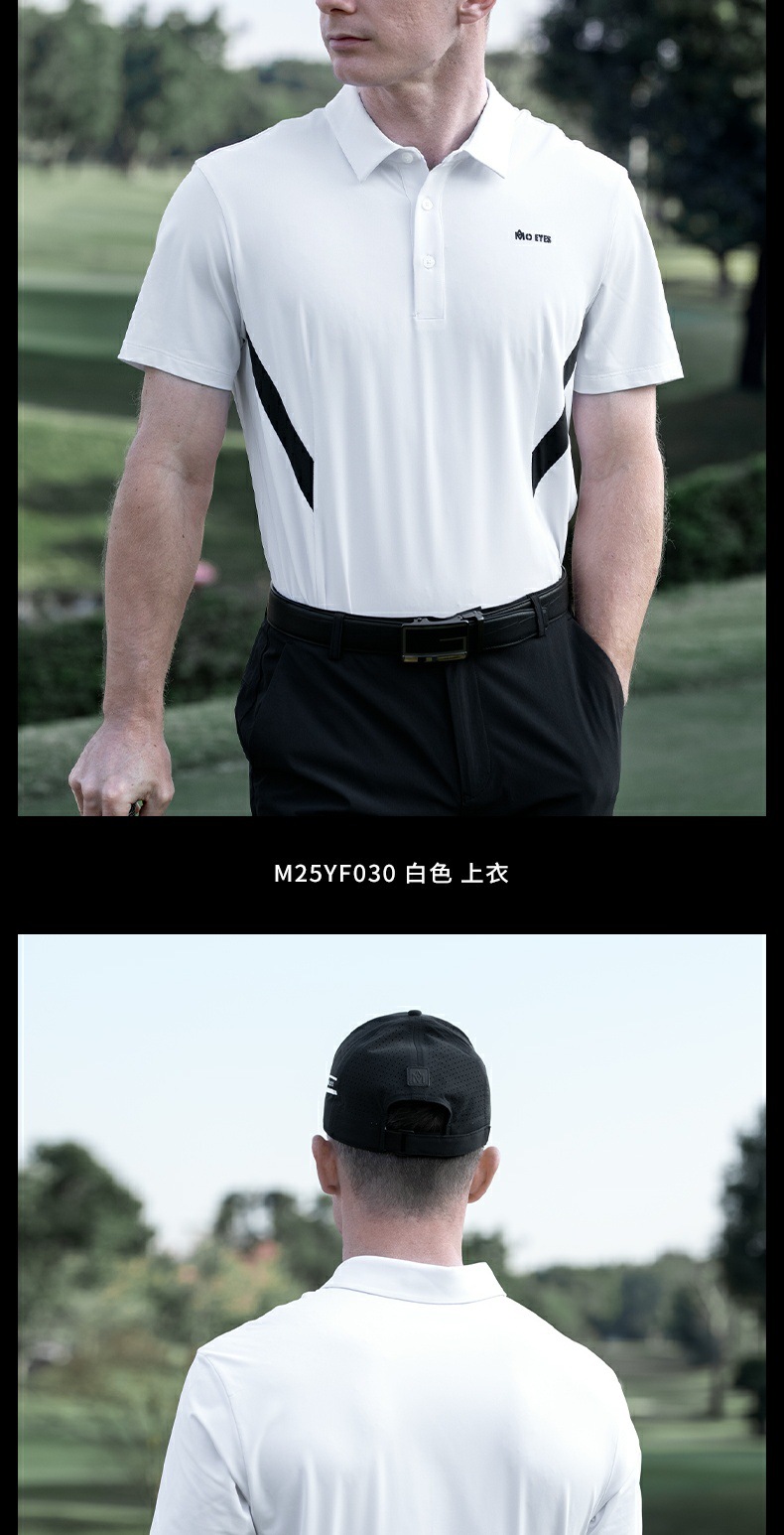 Áo polo nam tay ngắn golf Mo EYES vải nhập khẩu Hàn Quốc đàn hồi cao — M25YF030-Áo màu xám hiện đại [Cổ áo liền mạch/vải nhập khẩu Hàn Quốc/mềm và đàn hồi cao], M25YF030-Áo trắng [Cổ áo liền thân/Vải nhập khẩu Hàn Quốc/Mềm mại và đàn hồi cao], M25YF030-Áo đen [Cổ áo liền mạch/vải nhập khẩu Hàn Quốc/mềm mại và đàn hồi cao] chi tiết 9