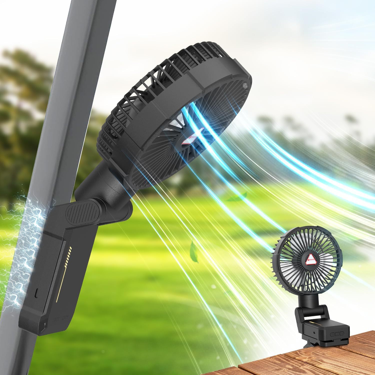Ventilador Portátil con Clip Magnético Multivelocidad y Recargable para Golf y Cocina image 2