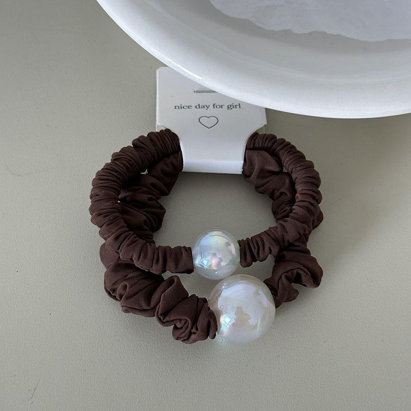 Coppia francese di perline rotonde di alta qualità di colore curry nero, perline di nicchia rotonde quadrate, anelli per capelli eleganti e veloci per coda di cavallo_voghion.com