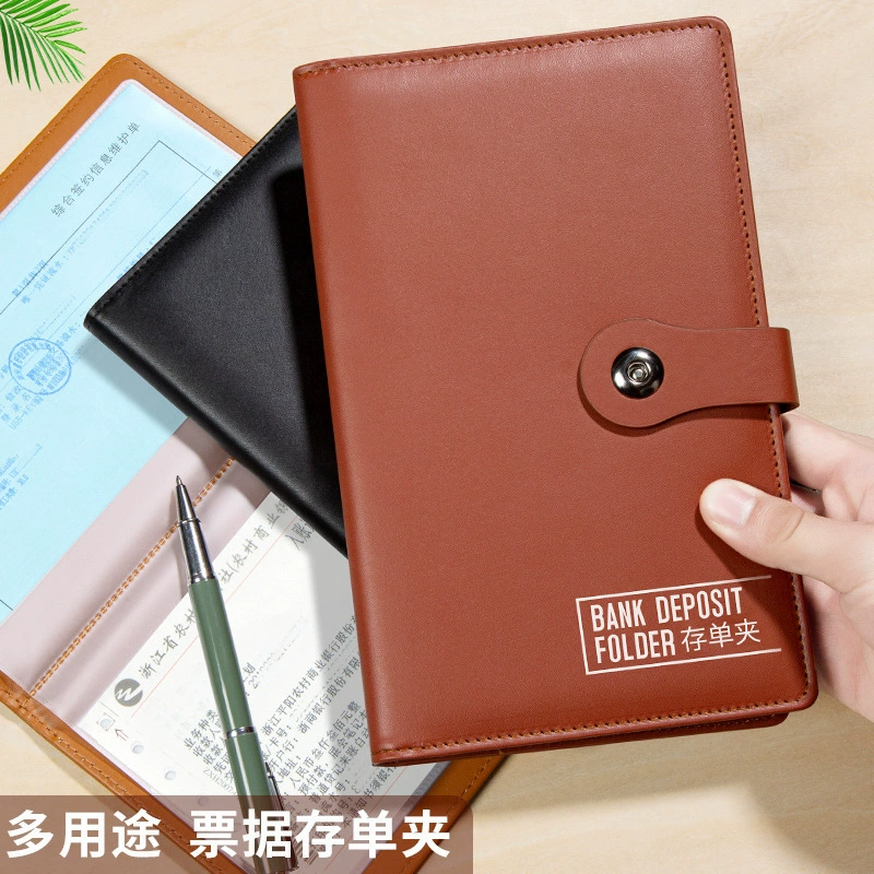 Папка для хранения сберегательных книжек, органайзер для чеков и сертификатов депозитов, с магнитной застежкой для документов и купюр