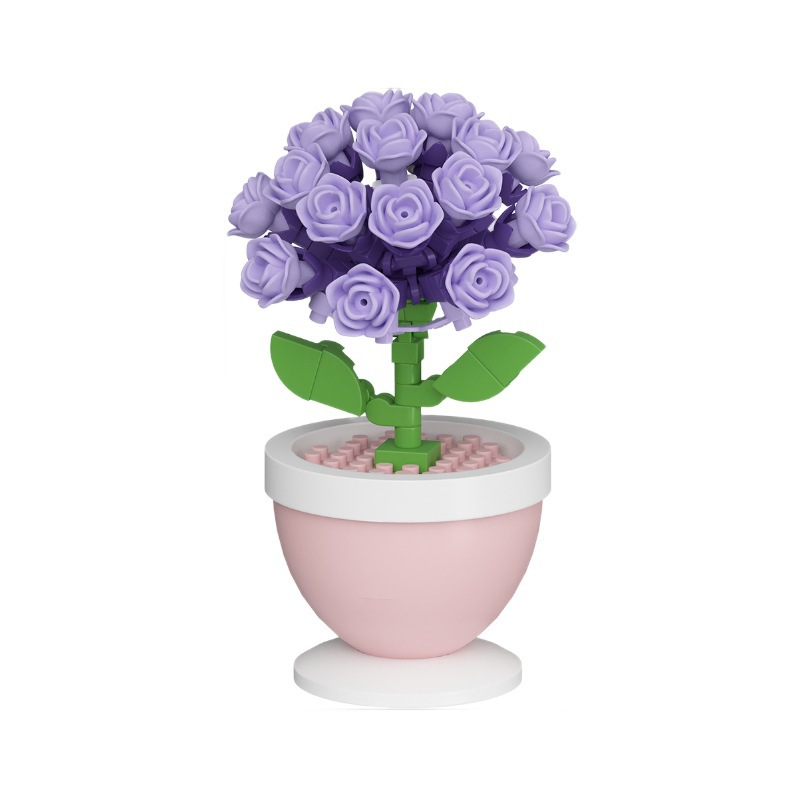 Compatible con flores eternos en macetas de girasol de rosa de Lego, adornos de bloques de construcción, juguetes educativos para niños, regalos para niñas