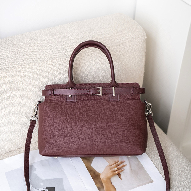 2026 New Top Grain Cowhide Tote Bag For Women Luxury Shoulder Handbag Large Capacity Genuine Leather Commuter Bag - Thumbnail 6