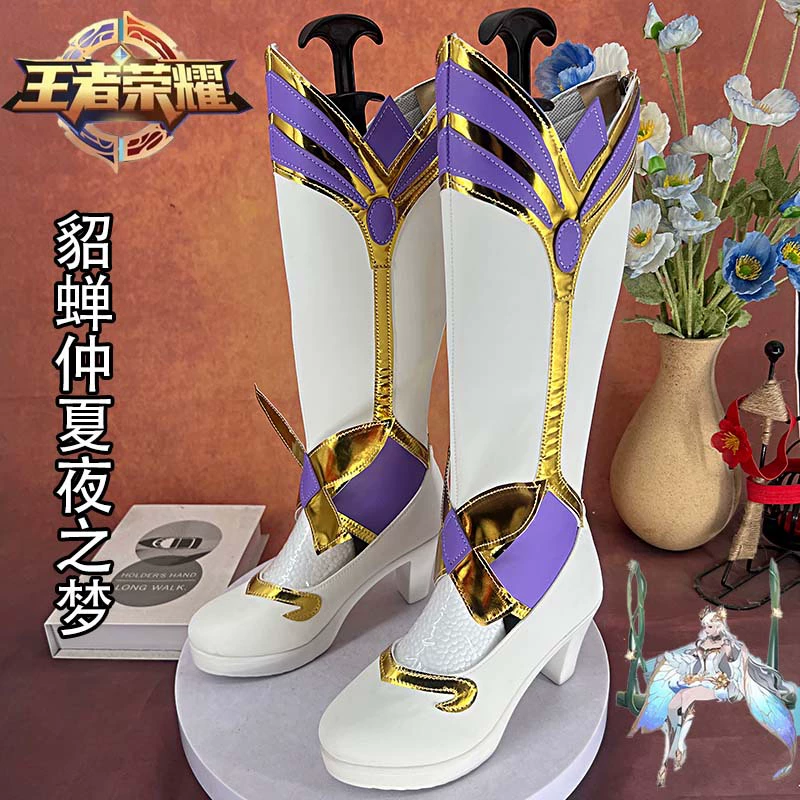King of Glory貂蝉 Midsummer Night's Dream обувь для косплея для девочек Лоли аниме комикс шоу обувь для выступлений