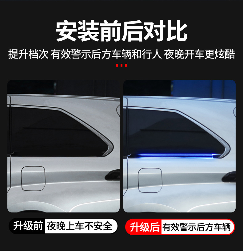 Applicable to Sana Track Lights Grevia Middle Door Sliding Rail Lights Door Flowing Water Turn Signal Auto Supplies Exterior Decoration Change