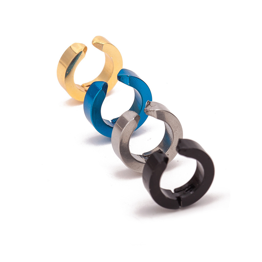 Moda coreana de acero de titanio no decoloración orejas sin agujeros de orejas para hombres orejas orejas mujeres pendientes transfronterizos europeos y estadounidenses orejas al por mayor