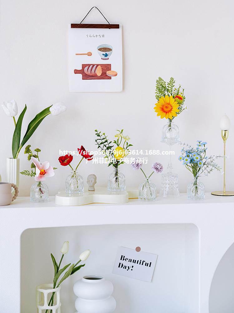 浮雕小公主花瓶仿真花客厅装饰摆件花假花仿生花束塑料花摆设干花