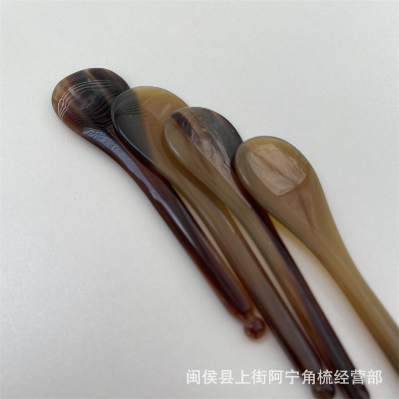 Horn Guasha and Acupoint Massage Stick Set Round Paddle Facial Eye Beauty Tool Body Meridian Wand specifications