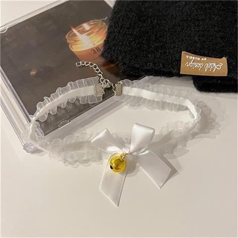 Cat Ear Bell Hairband with Bow for Cosplay and Maid Costumes — detail image 2