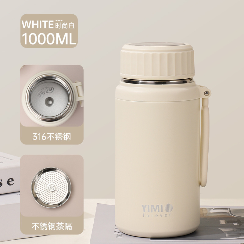 新しいシンプルな大容量 304 ステンレス鋼魔法瓶カップ屋外登山スポーツフィットネスポータブル高価値ケトル|undefined