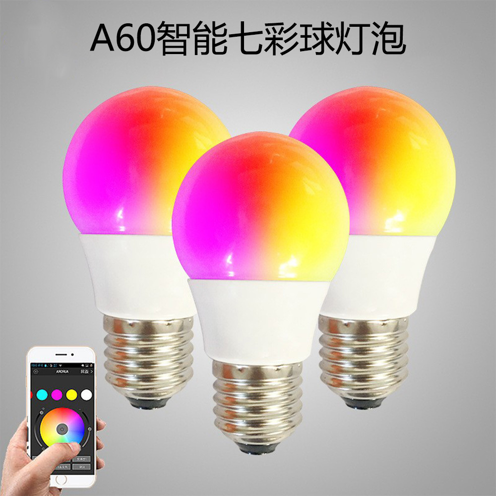 Alexa5wled手机控制app涂鸦RGBCWE27螺口A60球泡灯泡LED球泡灯