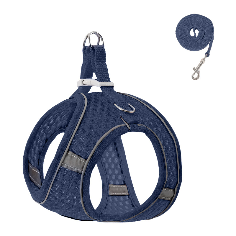 Nueva malla grande para mascotas correa de pecho chaleco correa de perro reflectante transpirable cuerda de perro suministros para mascotas