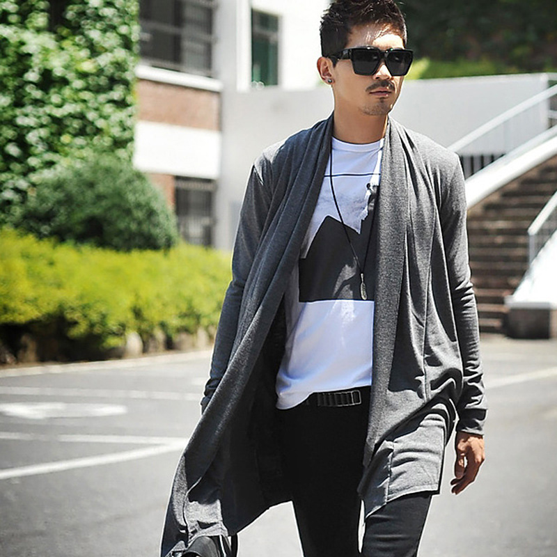 2020 Autumn Versatile Stylish Long Cardigan Trendy Men's Casual Cardigan Versatile Long Sleeve Knitted Cardigan Wholesale