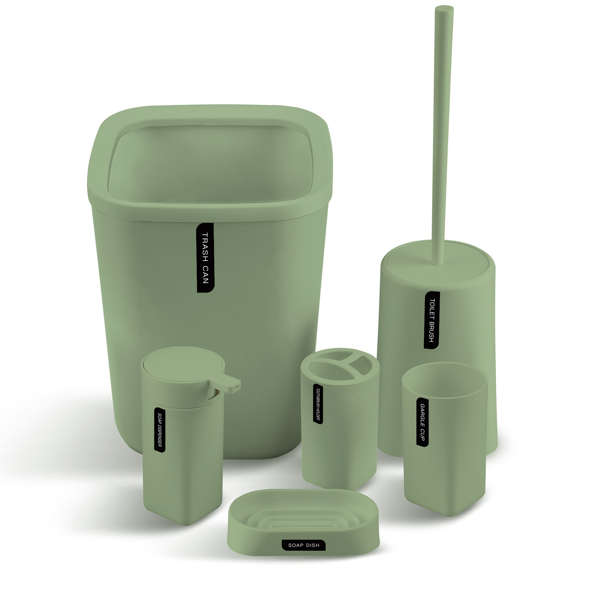 Suministros de baño conjunto de seis piezas Tianyuan lugar enjuague bucal Taza cepillado rack caja de jabón Baño de almacenamiento traje de baño de lavado