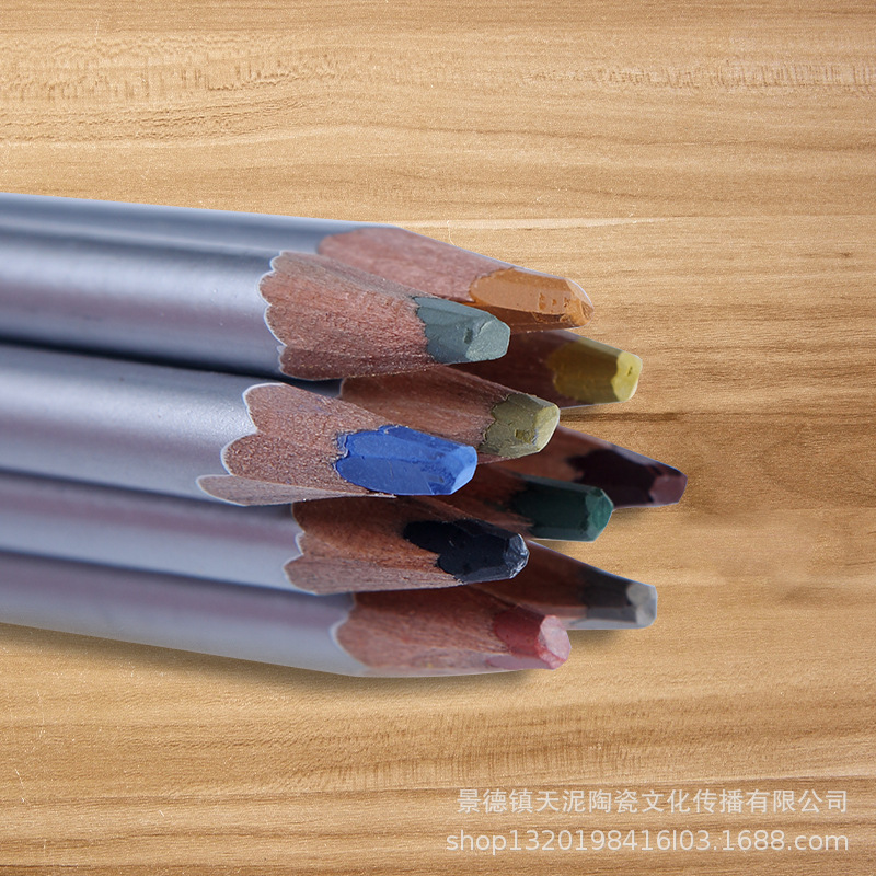 Lápiz de cerámica bajo vidriado de cerámica para niños pintura lápiz especial esmalte de cerámica color arte DIY estudiante llanura pluma en blanco