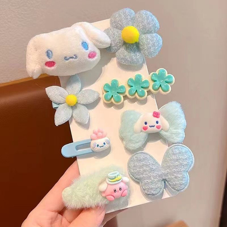 Nuevo Otoño e Invierno de felpa horquilla de dibujos animados niña horquilla lindo fresa oso accesorios para el cabello de los niños traje tocado accesorios para el cabello