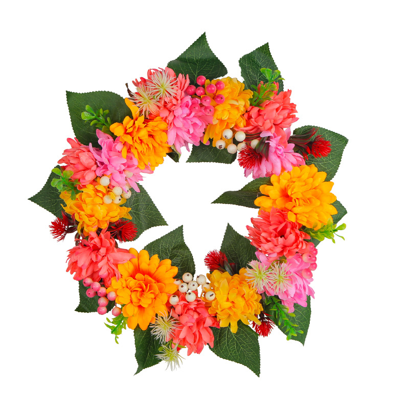 Amazon decoración de Acción de Gracias guirnalda artificial al por mayor 2023 nuevo otoño crisantemo guirnalda al aire libre patio colgante