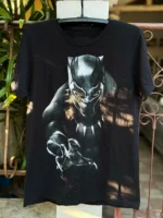 WHO CARE Винтажная энциклопедия Black Panther blacktee Черная пантера кино серия футболка с короткими рукавами