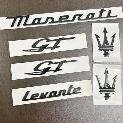 Car logo: Black Ghibli Levante Quattroporte - levante-gloss-black-suit-gt-six-piece-set