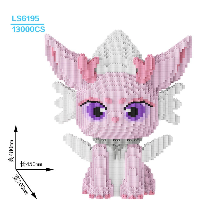 3D Constructor Building Set — Dragon Model, Small Particles, Multiple Sizes (32–70 cm)