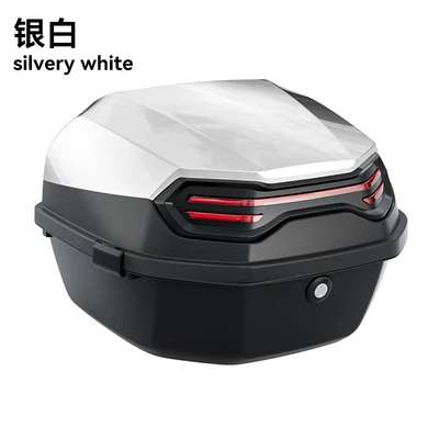 Version, Electric Vehicle Tail Box, Motorcycle Safety Supplies - plus-explorer-silver-white-send-installation-accessories-single-tail-box