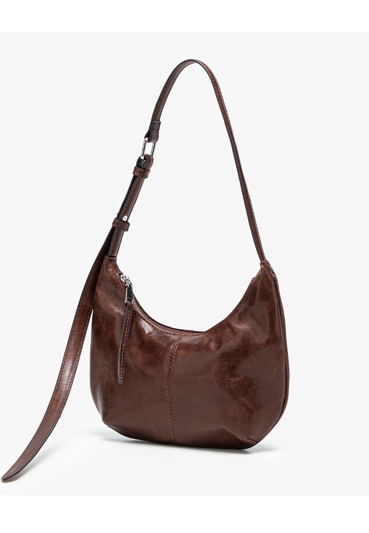 Sac à bandoulière rétro tendance pour femme, design de niche, simple et polyvalent, idéal pour les déplacements quotidiens_voghion.com