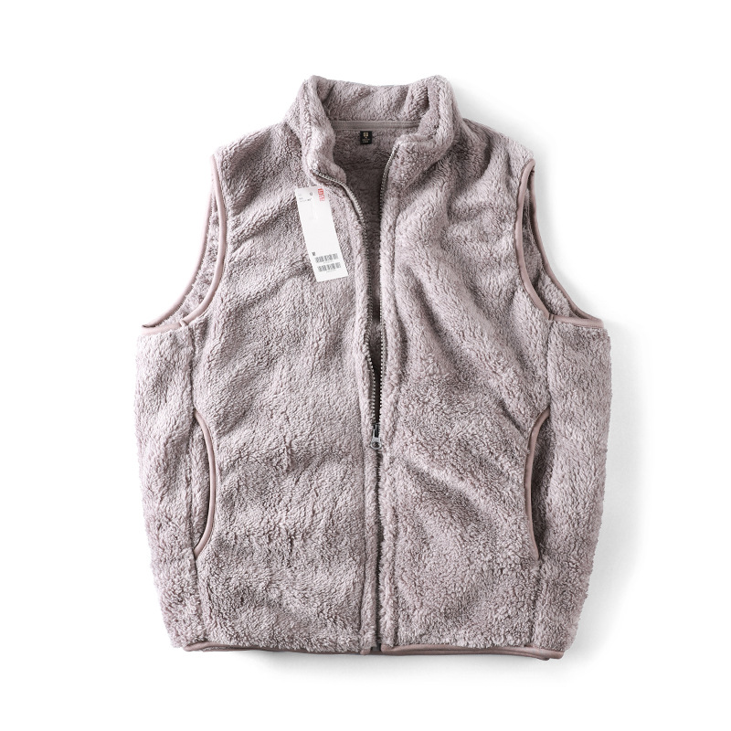 Youjia mujeres de terciopelo largo polar chaleco de lana de otoño e invierno cálido chaleco deportivo chaqueta sin mangas 451441