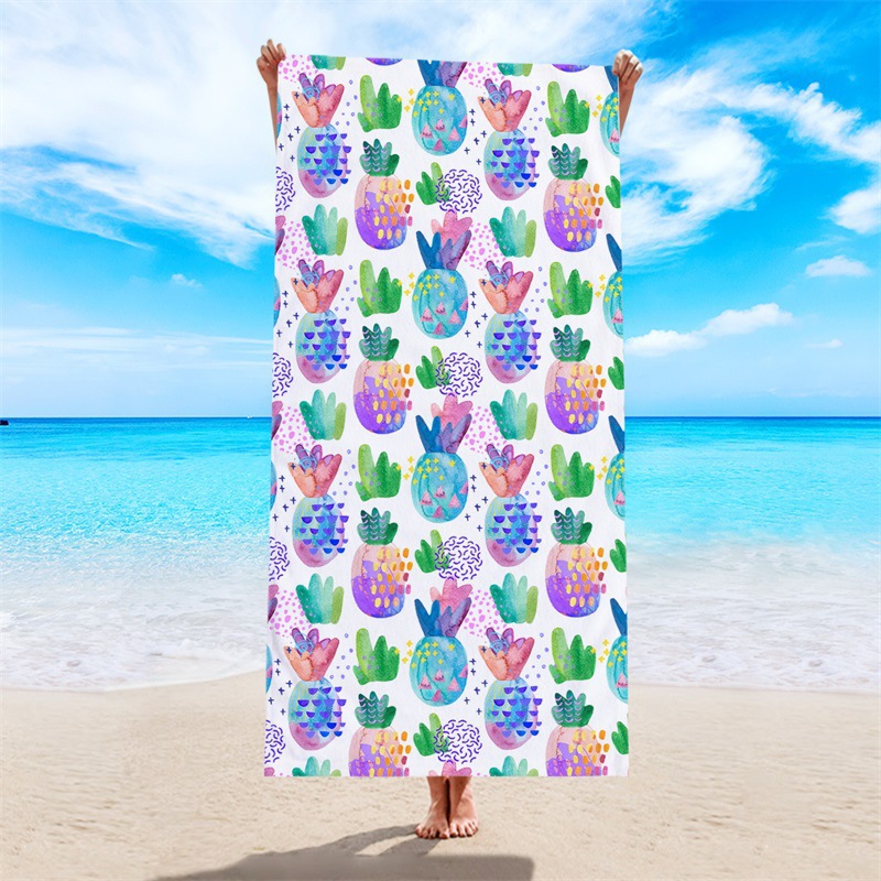Comercio exterior Amazon toalla de playa de impresión digital europea y americana toalla de secado rápido toalla de felpa de microfibra toalla de baño de piscina