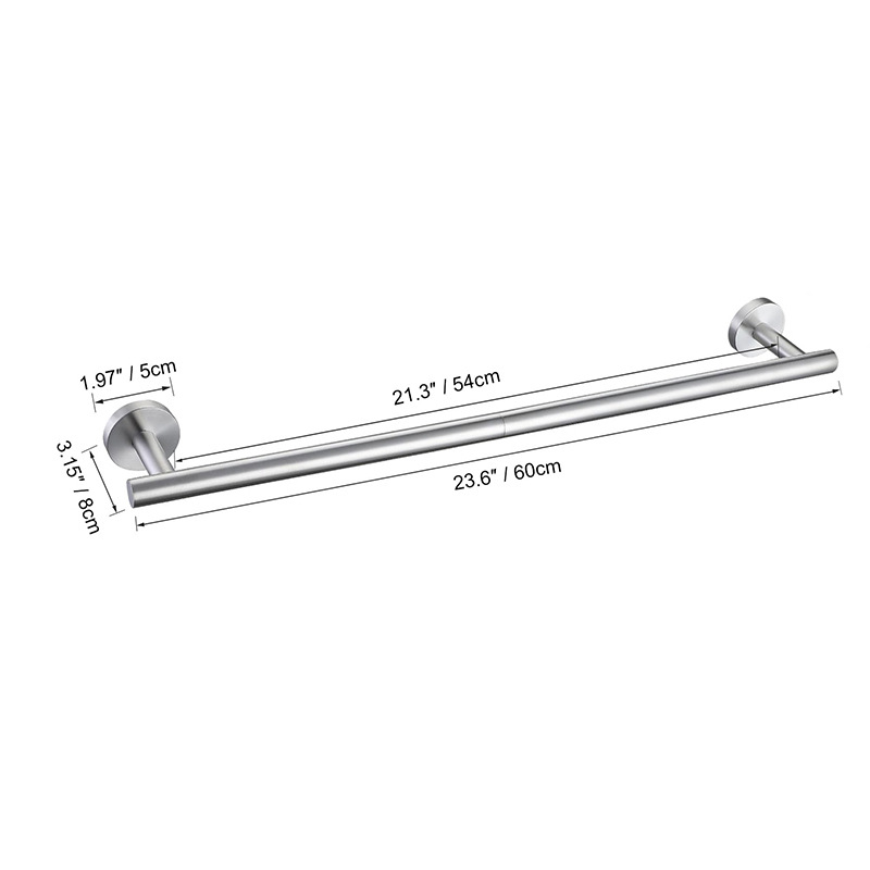 Baño transfronterizo Juego de colgantes de oro cepillado de acero inoxidable Barra de toalla Anillo de toalla Soporte de rollo de papel Gancho para ropa Kit de baño