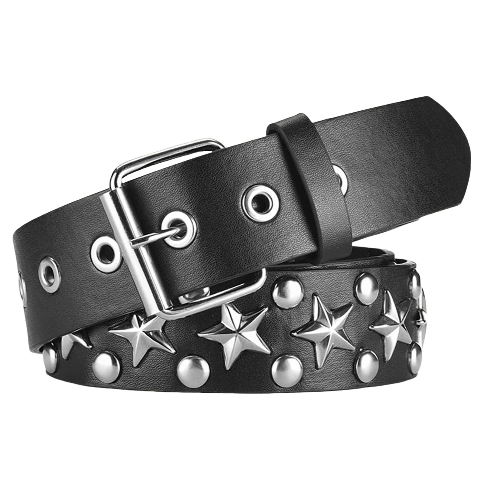 Ремень (Brand Universal) 110 см, чокеры и заклепки, европейский уличный стиль