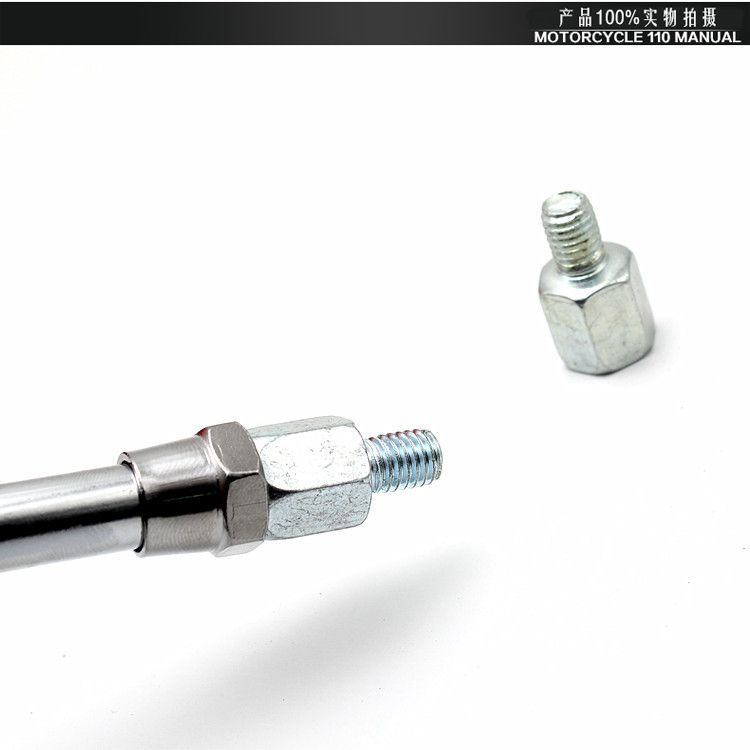 Motocicleta eléctrica 8M espejo retrovisor tornillo de aumento de altura 10mm reflector adaptador tornillo dosel y alta Conversión de alambre positivo