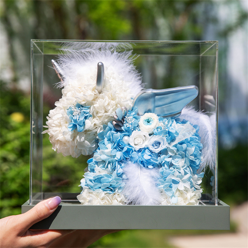 라이트 블루 깃털