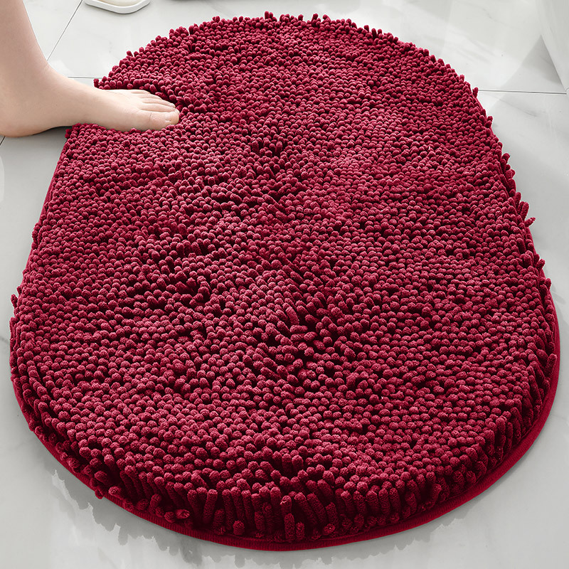 TEMU venta caliente esterillas de piso de cheneil de espesamiento alfombra de absorción de agua fuerte alfombra de puerta antideslizante inodoro alfombra de cama cama image 25