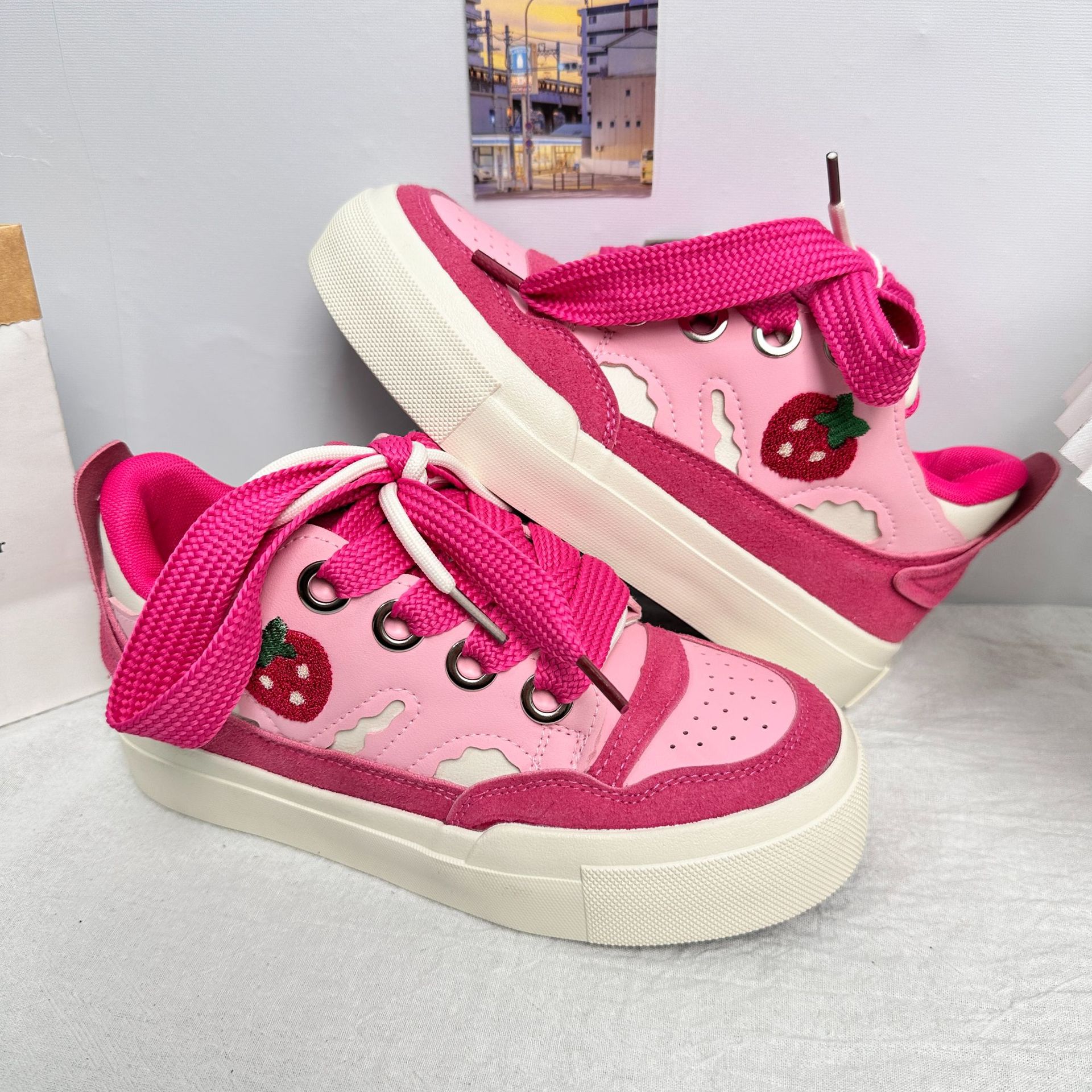 Yuanbo lindas zapatillas de deporte de niña suave primavera de 2025 nuevo estilo femenino zapatos de mujer casuales de suela gruesa zapatos de pan para estudiantes image 8