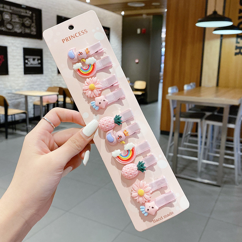 Horquilla de felpa de otoño e invierno clip de flequillo lateral para niños lindo color café horquilla de cabello roto tocado clip de pelo al por mayor